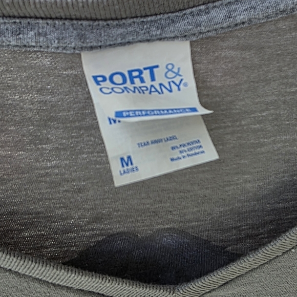 HOG rally Gray Short Sleeve Tee Ladies V-neck - Picture 2 of 5